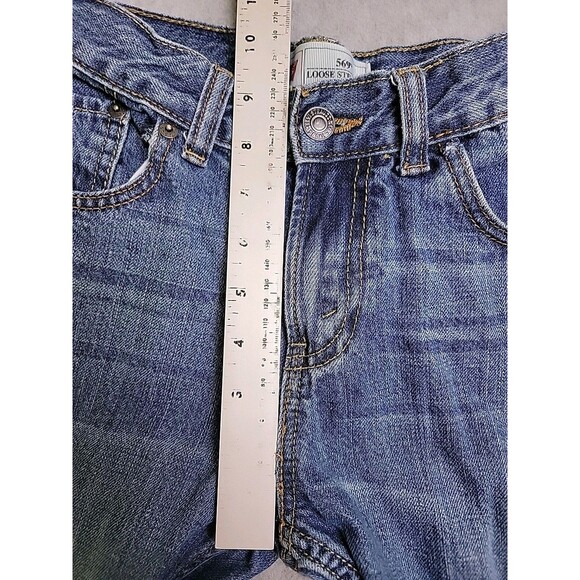 Levis 569 Jeans Mens 25x27 (24x26) Loose Slim Baggy Straight Blue Cotton Mid - Picture 7 of 13